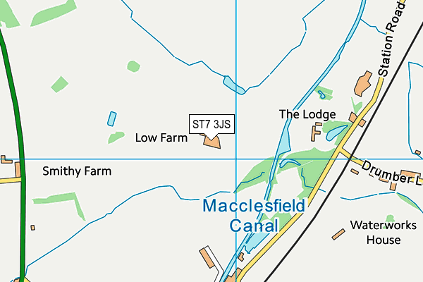 ST7 3JS map - OS VectorMap District (Ordnance Survey)