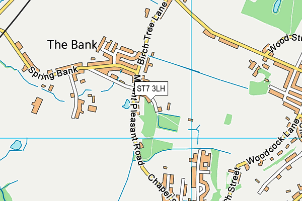 ST7 3LH map - OS VectorMap District (Ordnance Survey)