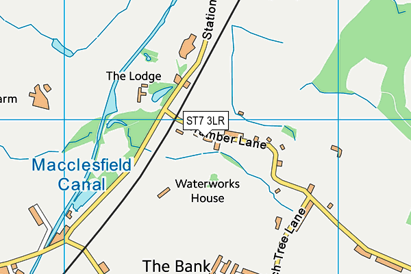 ST7 3LR map - OS VectorMap District (Ordnance Survey)