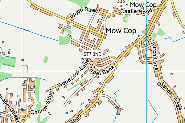 ST7 3ND map - OS VectorMap District (Ordnance Survey)