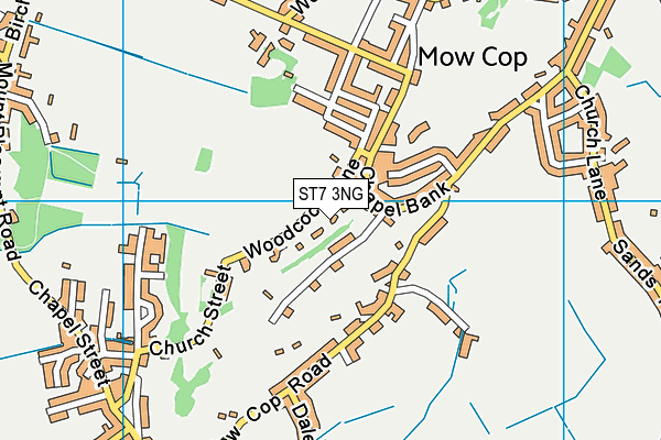 ST7 3NG map - OS VectorMap District (Ordnance Survey)