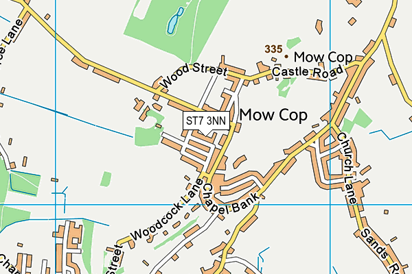 ST7 3NN map - OS VectorMap District (Ordnance Survey)