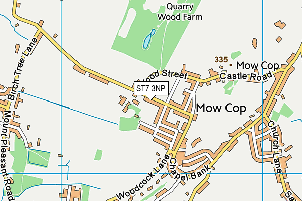 ST7 3NP map - OS VectorMap District (Ordnance Survey)
