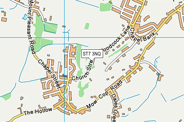 ST7 3NQ map - OS VectorMap District (Ordnance Survey)