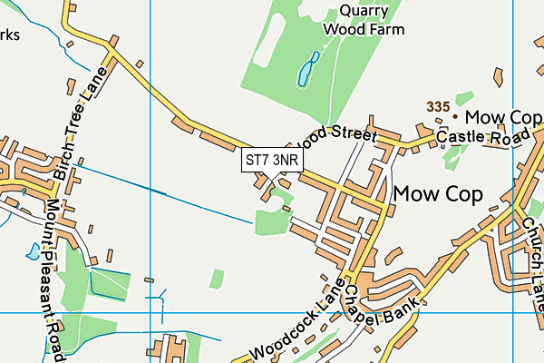 ST7 3NR map - OS VectorMap District (Ordnance Survey)