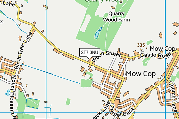 ST7 3NU map - OS VectorMap District (Ordnance Survey)