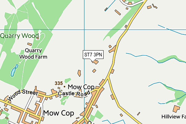 ST7 3PN map - OS VectorMap District (Ordnance Survey)