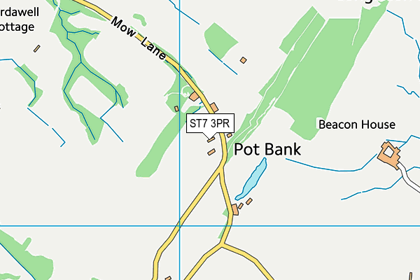 ST7 3PR map - OS VectorMap District (Ordnance Survey)