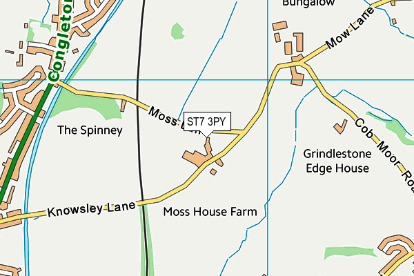 ST7 3PY map - OS VectorMap District (Ordnance Survey)