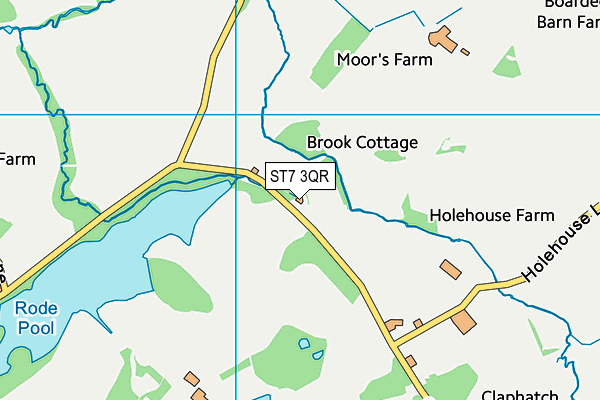 ST7 3QR map - OS VectorMap District (Ordnance Survey)