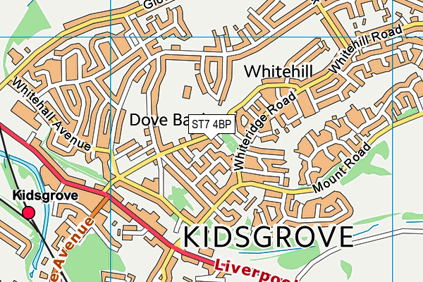 ST7 4BP map - OS VectorMap District (Ordnance Survey)