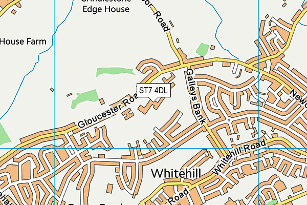 Kidsgrove Primary School map (ST7 4DL) - OS VectorMap District (Ordnance Survey)