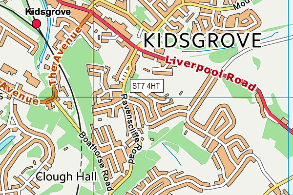St Thomas Ce Primary School map (ST7 4HT) - OS VectorMap District (Ordnance Survey)