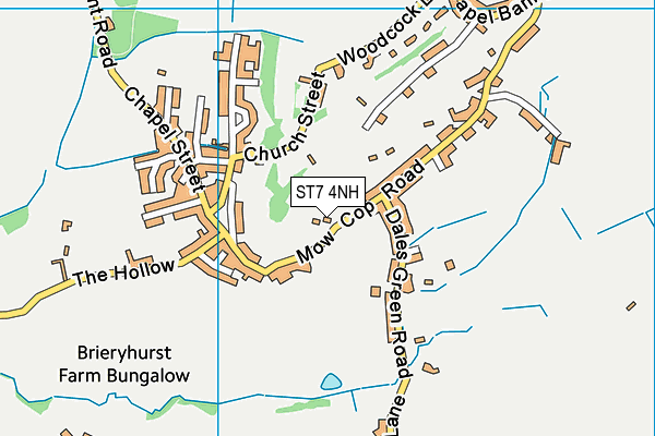 ST7 4NH map - OS VectorMap District (Ordnance Survey)