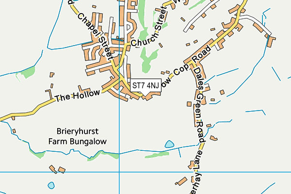 ST7 4NJ map - OS VectorMap District (Ordnance Survey)