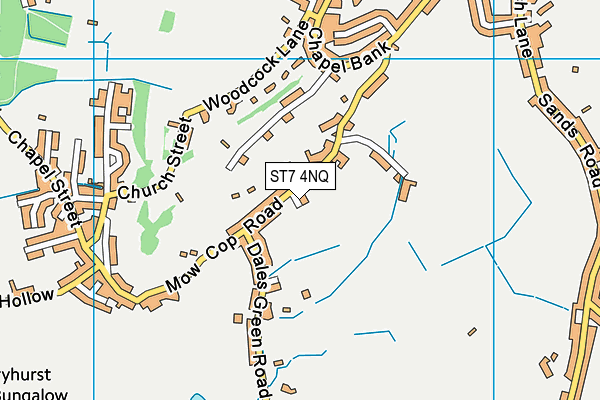 ST7 4NQ map - OS VectorMap District (Ordnance Survey)