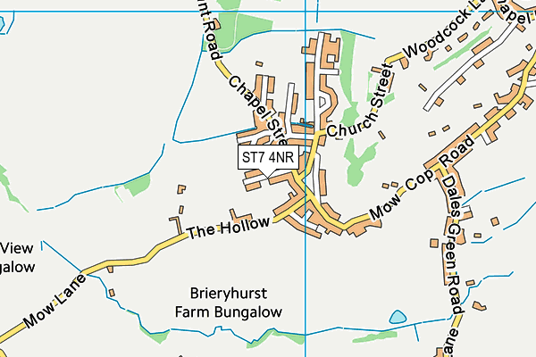 ST7 4NR map - OS VectorMap District (Ordnance Survey)