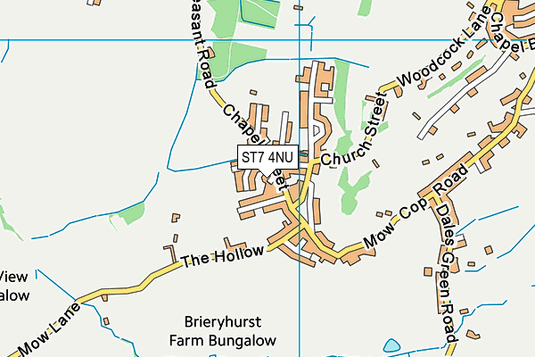 ST7 4NU map - OS VectorMap District (Ordnance Survey)