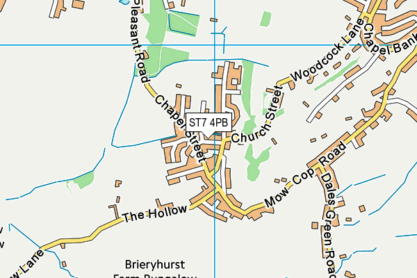 ST7 4PB map - OS VectorMap District (Ordnance Survey)