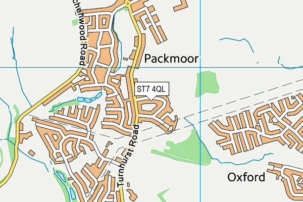 ST7 4QL map - OS VectorMap District (Ordnance Survey)