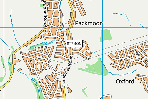 ST7 4QN map - OS VectorMap District (Ordnance Survey)
