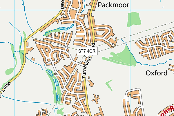 ST7 4QR map - OS VectorMap District (Ordnance Survey)