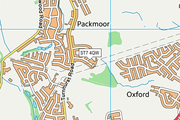 ST7 4QW map - OS VectorMap District (Ordnance Survey)