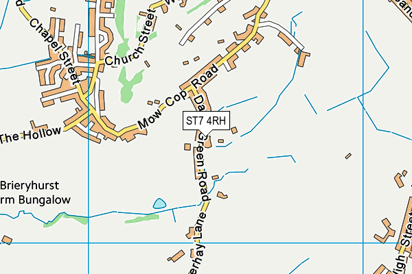 ST7 4RH map - OS VectorMap District (Ordnance Survey)