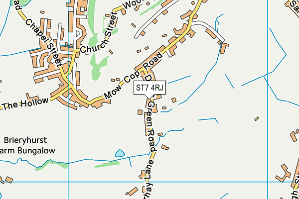 ST7 4RJ map - OS VectorMap District (Ordnance Survey)