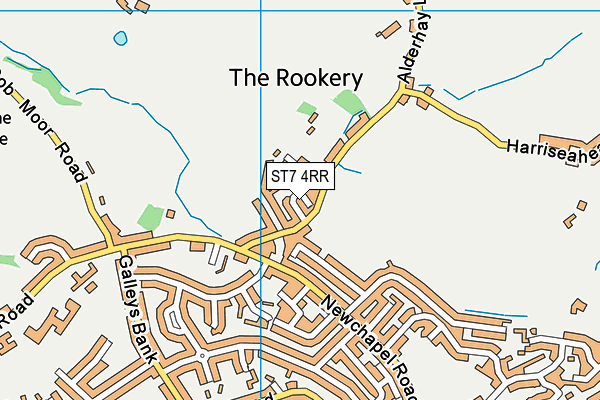 ST7 4RR map - OS VectorMap District (Ordnance Survey)