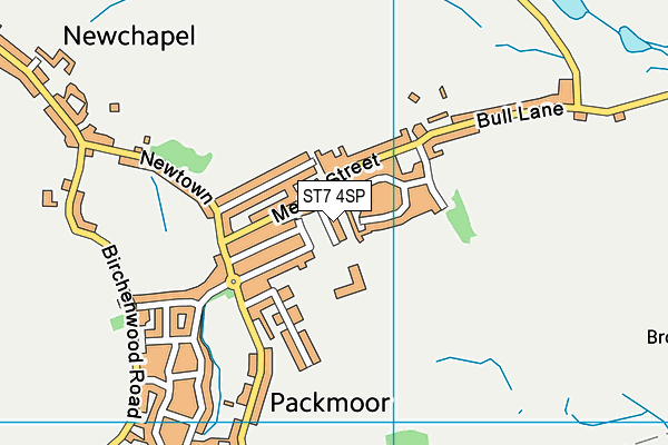 ST7 4SP map - OS VectorMap District (Ordnance Survey)
