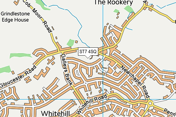 ST7 4SQ map - OS VectorMap District (Ordnance Survey)