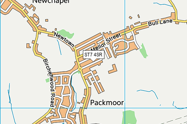 ST7 4SR map - OS VectorMap District (Ordnance Survey)