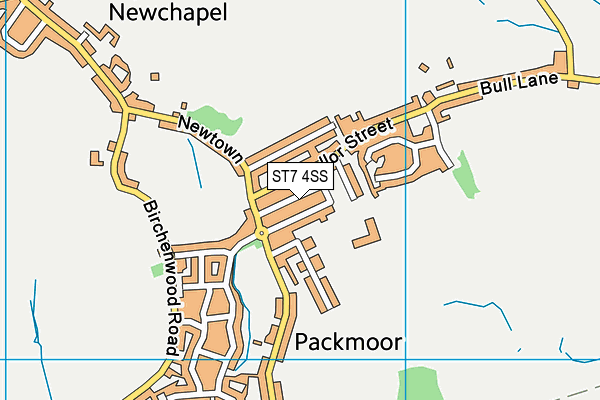 ST7 4SS map - OS VectorMap District (Ordnance Survey)