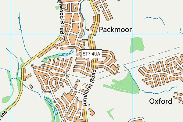 ST7 4UA map - OS VectorMap District (Ordnance Survey)