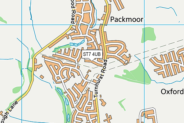 ST7 4UB map - OS VectorMap District (Ordnance Survey)