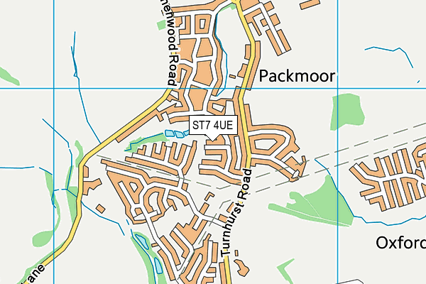 ST7 4UE map - OS VectorMap District (Ordnance Survey)