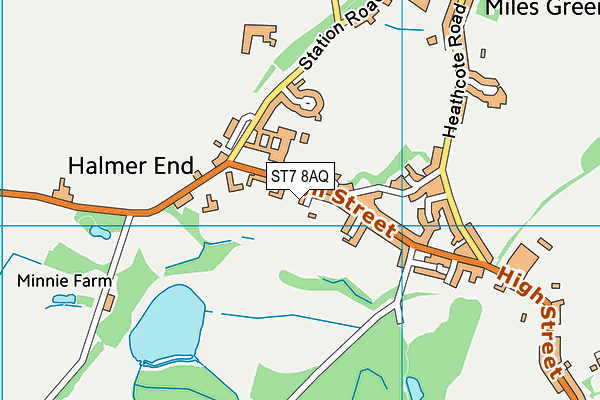 Halmer End Cic map (ST7 8AQ) - OS VectorMap District (Ordnance Survey)