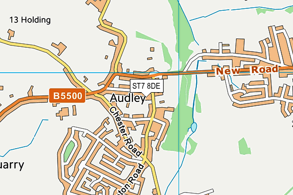 ST7 8DE map - OS VectorMap District (Ordnance Survey)