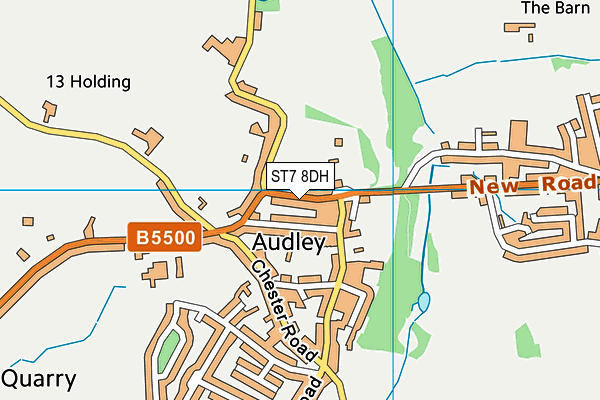 Peak Education - Audley map (ST7 8DH) - OS VectorMap District (Ordnance Survey)