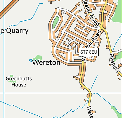 ST7 8EU map - OS VectorMap District (Ordnance Survey)