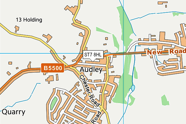 ST7 8HL map - OS VectorMap District (Ordnance Survey)