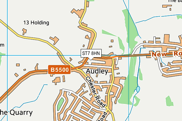 ST7 8HN map - OS VectorMap District (Ordnance Survey)