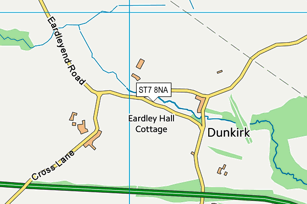 ST7 8NA map - OS VectorMap District (Ordnance Survey)