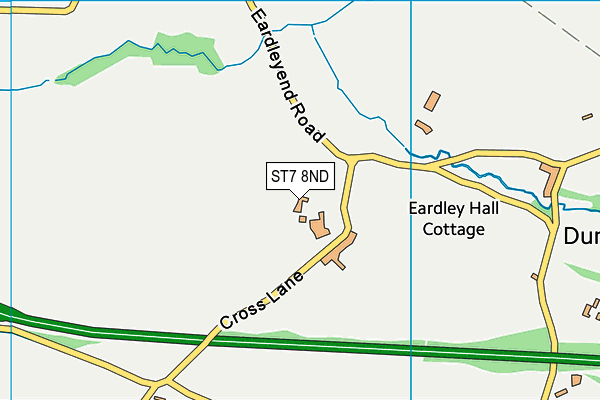 ST7 8ND map - OS VectorMap District (Ordnance Survey)