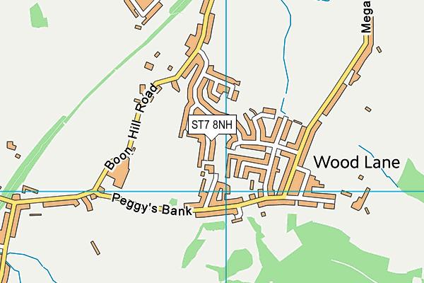 ST7 8NH map - OS VectorMap District (Ordnance Survey)