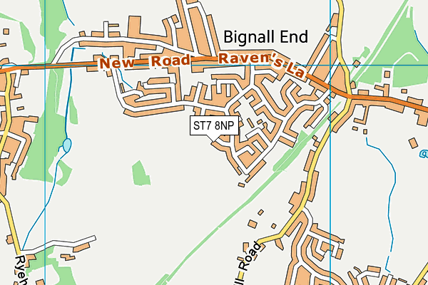 ST7 8NP map - OS VectorMap District (Ordnance Survey)