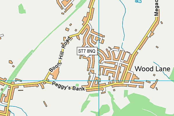 ST7 8NQ map - OS VectorMap District (Ordnance Survey)