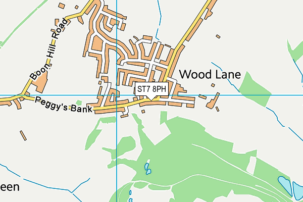 ST7 8PH map - OS VectorMap District (Ordnance Survey)