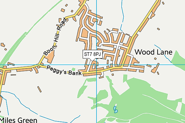 ST7 8PJ map - OS VectorMap District (Ordnance Survey)